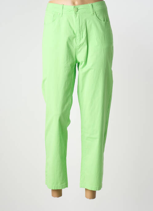 Pantalon 7/8 fermeture zippée sous rabat boutonné taille normale vert S.QUISE femme