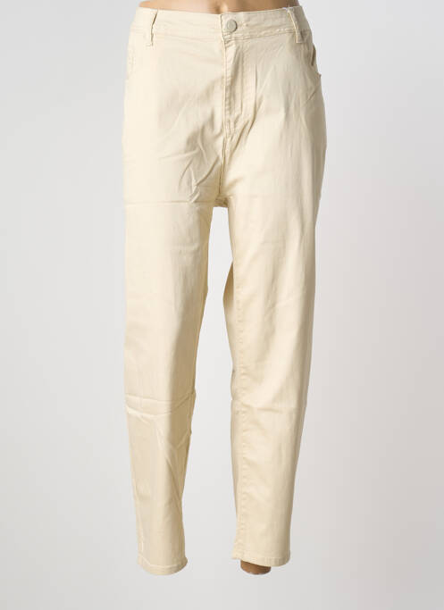 Pantalon slim stretch taille normale beige S.QUISE femme