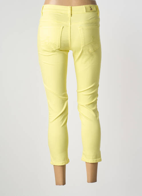 Pantacourt stretch taille normale jaune S.QUISE femme