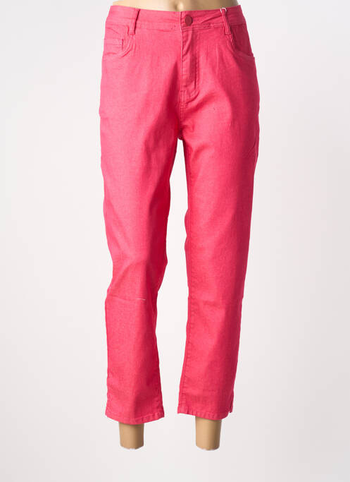 Pantalon 7/8 stretch taille normale rose S.QUISE femme