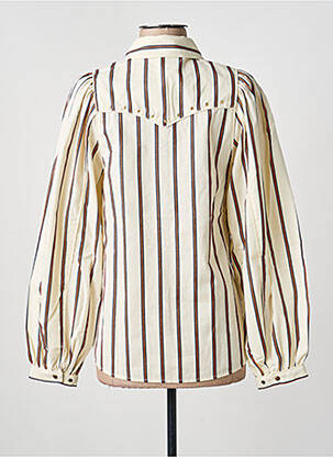 Chemisier imprimé fantaisie manches longues beige SCOTCH & SODA femme