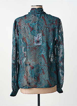 Chemisier imprimé fantaisie manches longues vert FREEMAN T.PORTER femme