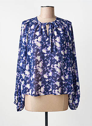 Blouse imprimé fantaisie manches longues violet GRACE & MILA femme