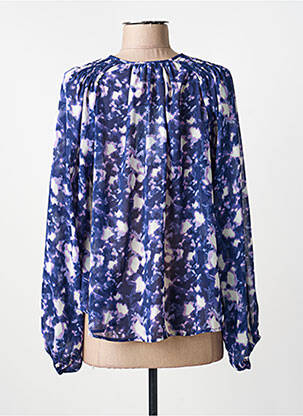 Blouse imprimé fantaisie manches longues violet GRACE & MILA femme