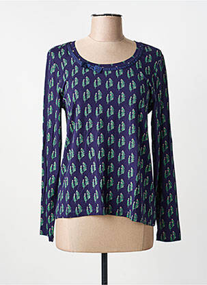 Top imprimé fantaisie manches longues bleu PRETTY VACANT femme