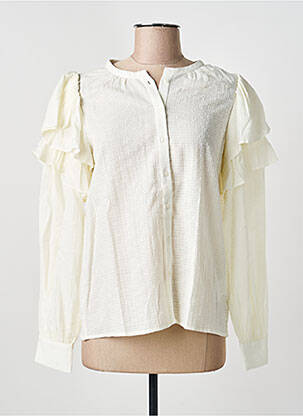 Chemisier coupe droite manches longues beige POM AMSTERDAM femme