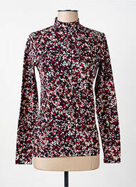 Sous-pull imprimé fantaisie manches longues noir GARCIA femme