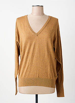Pull col v manches longues beige SCOTCH & SODA femme