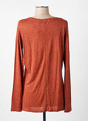 Top coupe cintrée manches longues marron GARCIA femme
