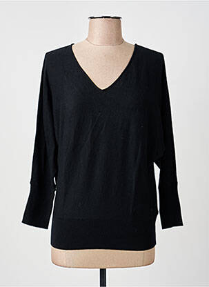 Pull col v manches longues noir GARCIA femme