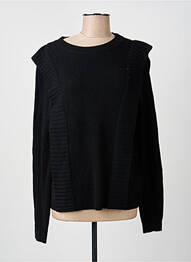 Pull col rond manches longues noir SCOTCH & SODA femme