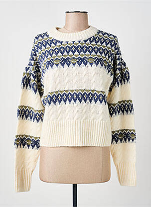 Pull col rond manches longues beige SCOTCH & SODA homme