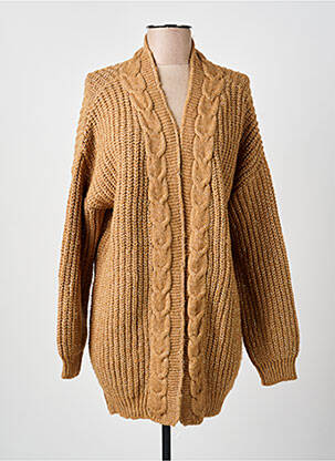 Gilet manches longues col v beige BEST MOUNTAIN femme