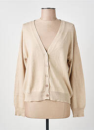 Gilet manches longues resserrée sur le bas beige BEST MOUNTAIN femme