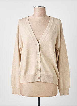 Gilet manches longues resserrée sur le bas beige BEST MOUNTAIN femme