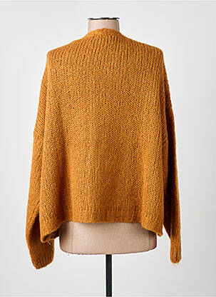 Gilet manches longues col v jaune RUE MAZARINE femme