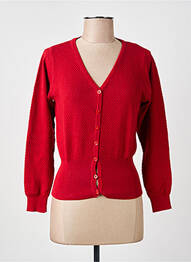 Gilet manches longues resserrée sur le bas rouge PRINCESSE NOMADE femme
