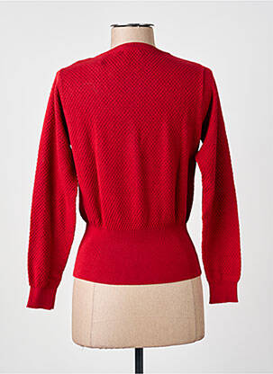 Gilet manches longues resserrée sur le bas rouge PRINCESSE NOMADE femme