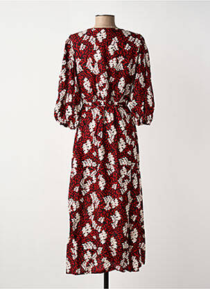Robe longue manches longues manches longues rouge GRACE & MILA femme