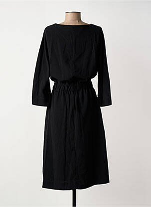 Robe mi-longue manches longues manches longues noir ARTLOVE femme