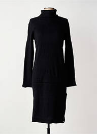 Robe pull stretch manches longues noir CHERRY PARIS femme