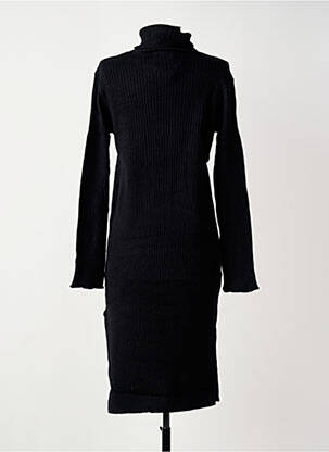 Robe pull stretch manches longues noir CHERRY PARIS femme