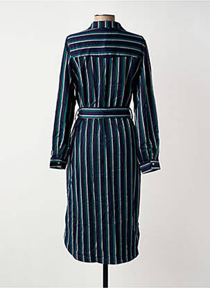 Robe mi-longue manches longues manches longues bleu GARCIA femme