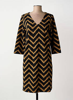 Robe mi-longue manches 3/4 manches 3/4 noir GARCIA femme