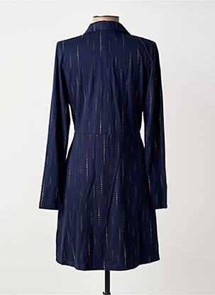 Robe mi-longue manches longues manches longues bleu MADEMOISELLE YEYE femme