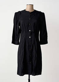 Robe mi-longue manches longues manches longues noir SCOTCH & SODA femme