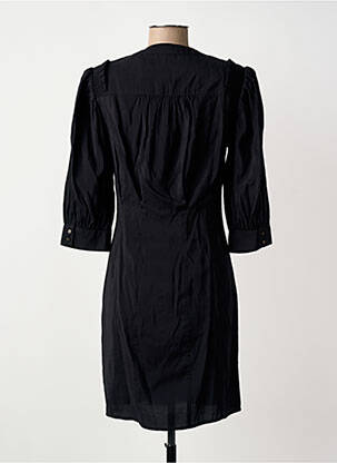 Robe mi-longue manches longues manches longues noir SCOTCH & SODA femme