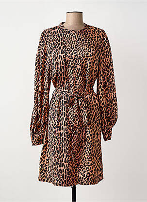 Robe mi-longue manches longues manches longues rose SCOTCH & SODA femme