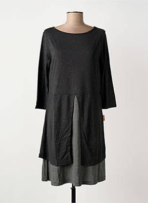 Robe mi-longue manches longues manches longues gris MAMATAYOE femme