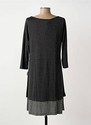 Robe mi-longue manches longues manches longues gris MAMATAYOE femme