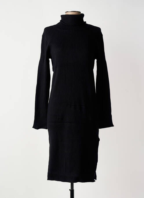 Robe pull stretch manches longues noir CHERRY PARIS femme