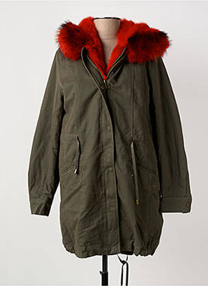 Parka fermeture zippée sur le devant a capuche vert ON PARLE DE VOUS femme