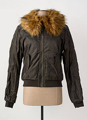 Blouson effet matière satinée vert TEDDY SMITH femme
