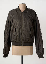 Blouson effet matière satinée vert TEDDY SMITH femme