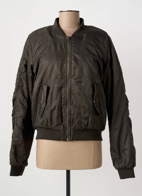 Blouson col col montant vert TEDDY SMITH femme