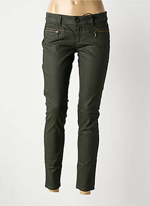 Pantalon slim taille basse taille basse vert FREEMAN T.PORTER femme