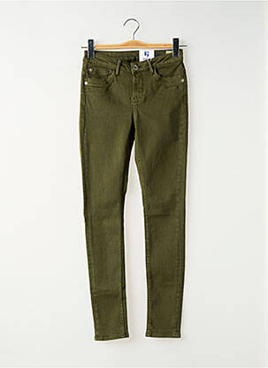 Jeans skinny stretch taille basse vert GARCIA femme