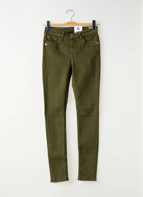 Jeans skinny stretch taille basse vert GARCIA femme
