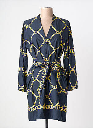 Robe courte manches longues manches longues bleu TWINSET femme