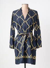Robe courte manches longues manches longues bleu TWINSET femme