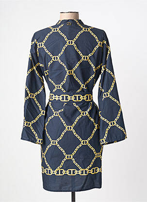 Robe courte manches longues manches longues bleu TWINSET femme