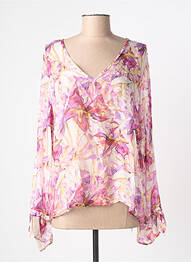 Blouse légère et transparente manches longues violet LIU JO femme