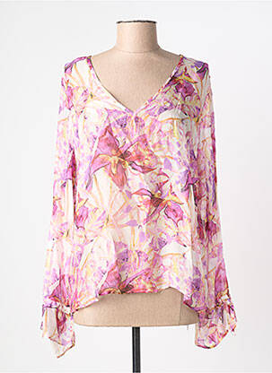 Blouse légère et transparente manches longues violet LIU JO femme
