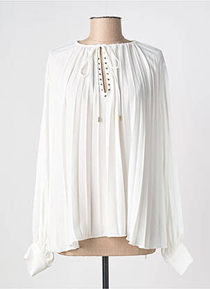 Blouse légère et transparente manches longues blanc LIU JO femme
