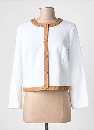 Veste chic fermeture boutonnée sur le devant blanc CAROLINE BISS femme