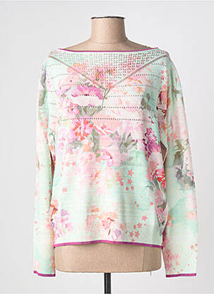 Pull col bateau manches longues vert TWINSET femme